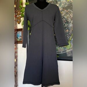 ExOfficio Organic Cotton Blend Midi Charcoal Dress! Like New! Medium.